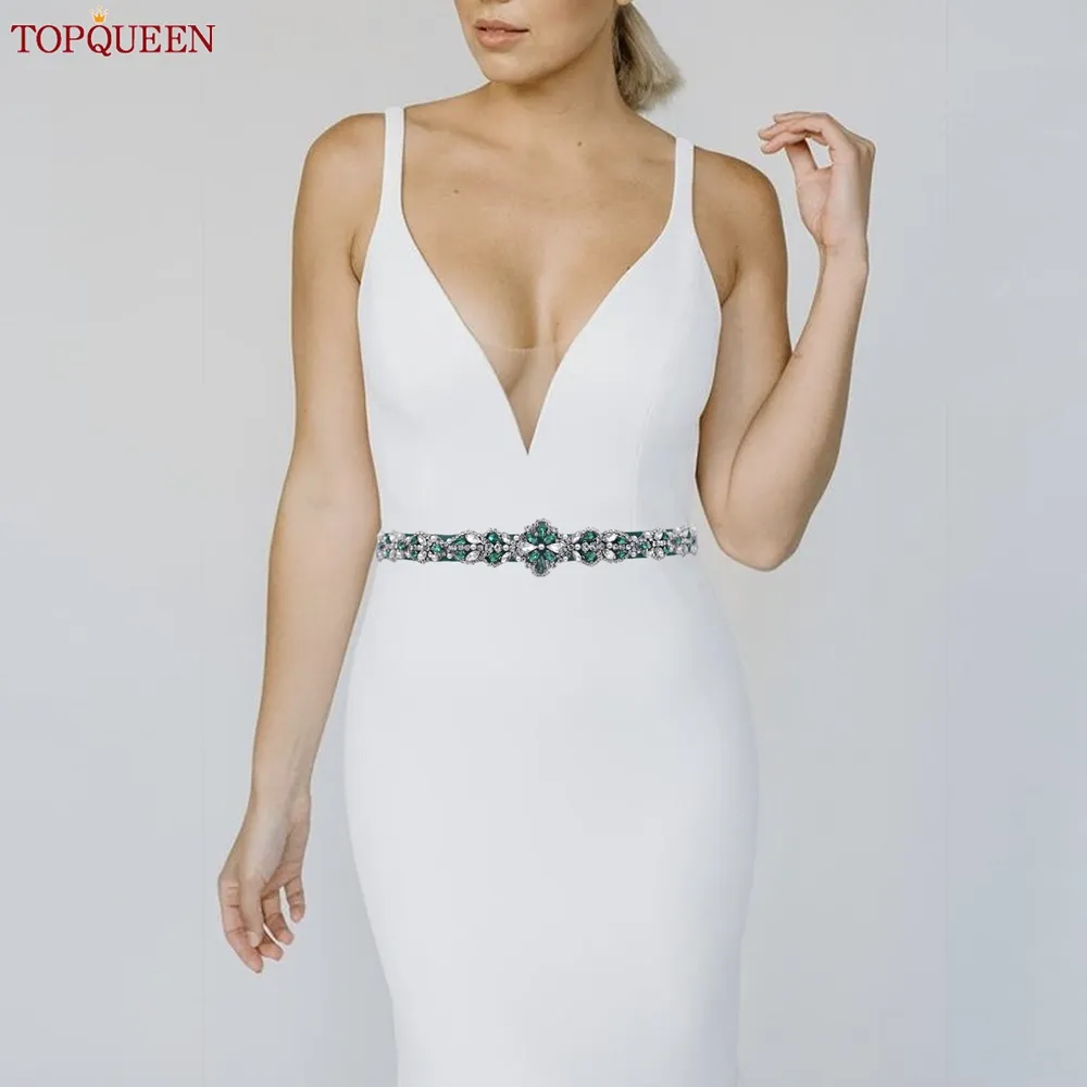 TOPQUEEN S39 Emerald Green Rhinestone Wedding Dress Belt with Jewel  Appliques for Bridal and Evening Dresses from Dhgate Wedding Favors - price  26.79