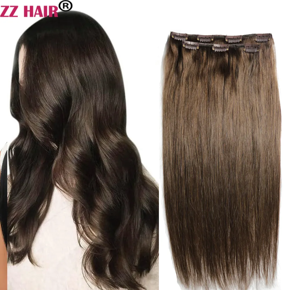 ZZHAIR Brazilian Remy Human Hair Extensions 16-24 Inch Clip  display picture 1