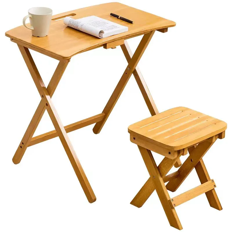 Height Adjustable Bamboo Laptop Table Set For Kids Solid Wood Study Foldable Desk And Chair With Folding Design For Writing Reading And Studying From Homepro16 364.67 DHgate.Com