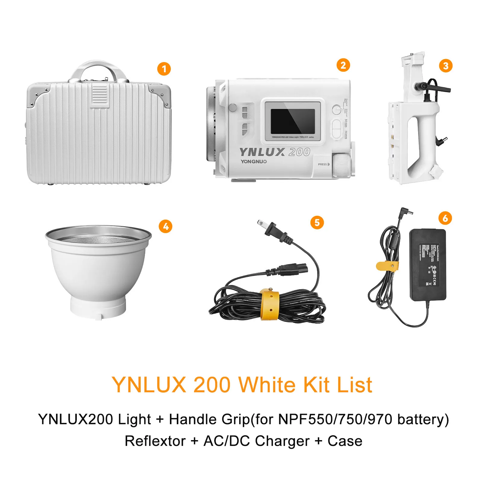 YONGNUO LUX200 200W 2700K-6500K Bowens Mount Handheld Outdoor LED