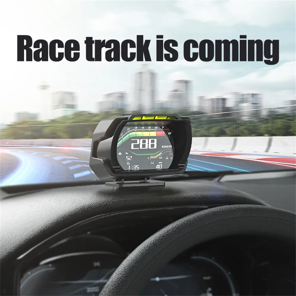 thumbnail image 2 of BCSMMCAR OBD2 HUD Head Up Display – Digital Speedometer, Water/Oil Temp, Turbo RPM – 2.8″ TFT, Universal Fit 2 of 5