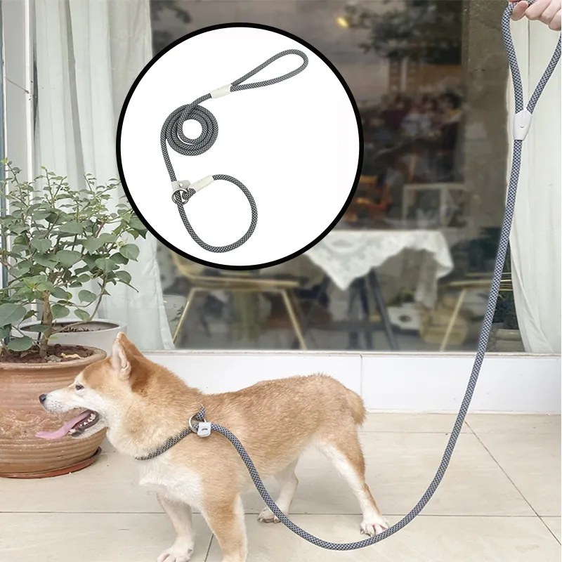 Wholesale Adjustable Nylon Dog Training Leash Slip Rope For Heavy