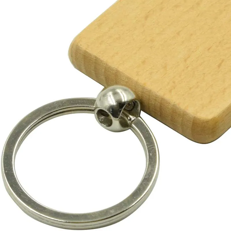 Square Key Rings Design Key Ring Making Set: Square Wooden Keychain Ring, DIY Craft Key Rings ...