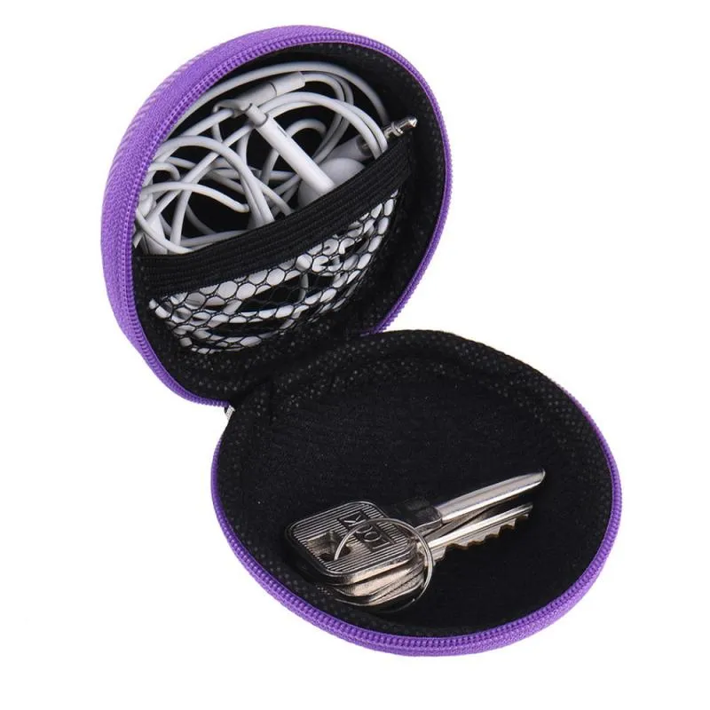 Earphones Case - EVA Hard Shell Round Hearing Aid Case For Travel - View #7