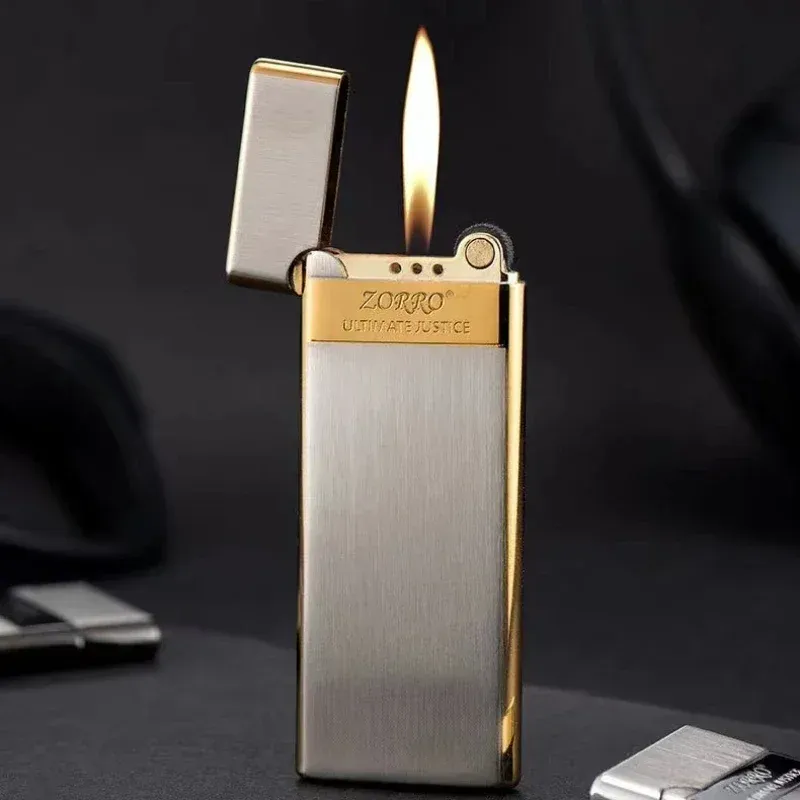 Zorro Ultra-Thin Metal Windproof Lighter with Inflatable
