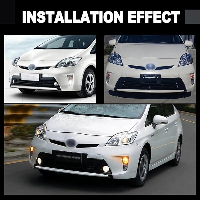 LED Fog Lamps Daytime Running & Turn Signal Lights For Toyota Prius ...