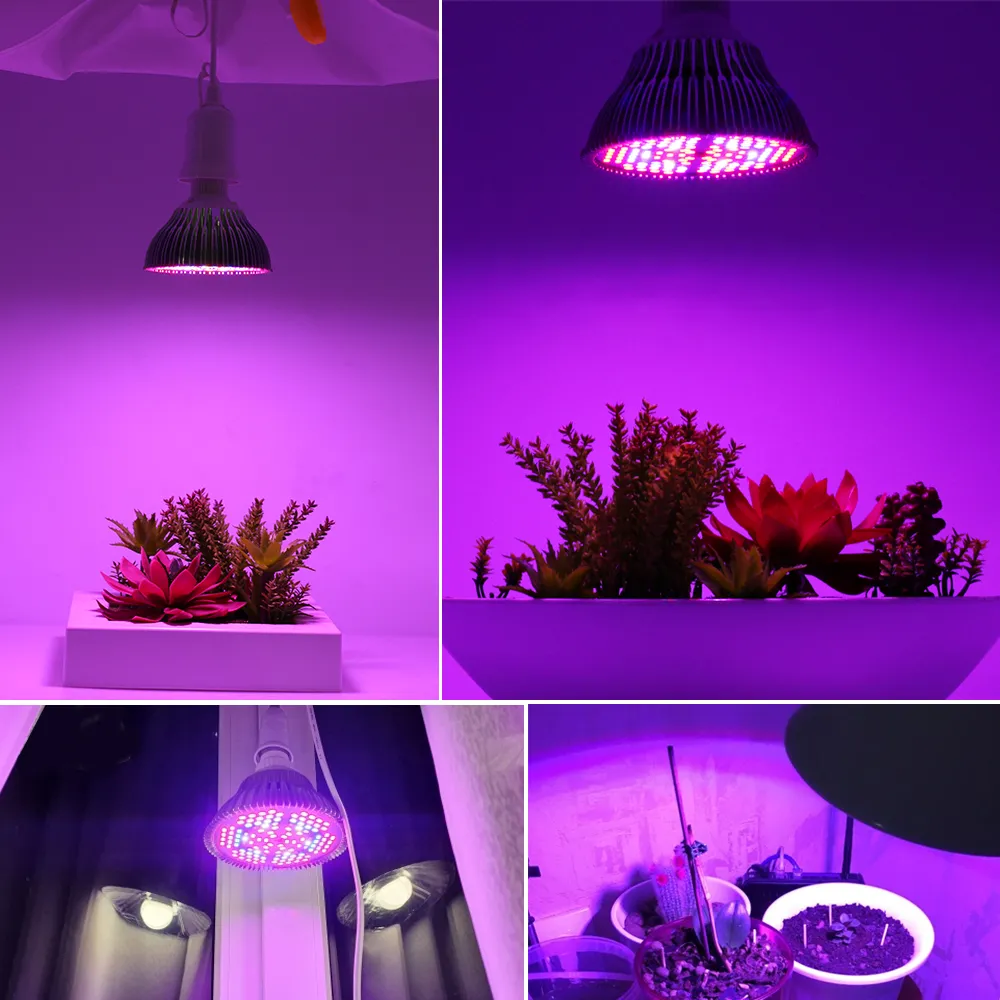 LED Grow Bulb Full Spectrum 200 to 290 LEDs E27 Base Plant Hydroponic ...