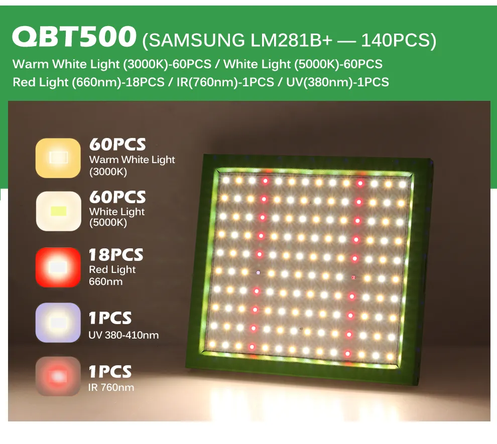 Powerful 500W 1000W Samsung Diodes LED Grow Light Full Spectrum Plant ...