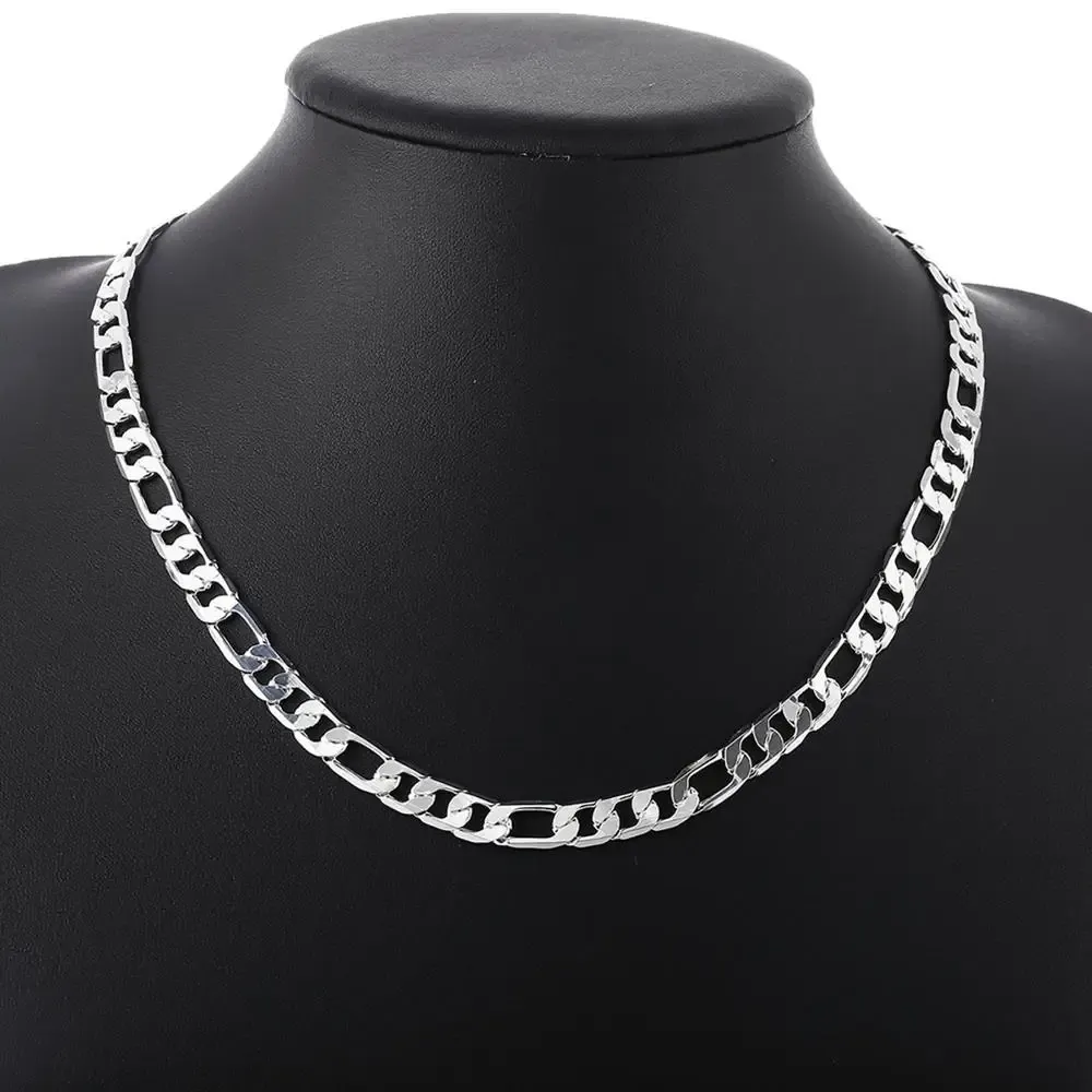 925 sterling セット…… 925 Sterling Silver Necklace And Bracelet Set, 6mm From Ddmyaug