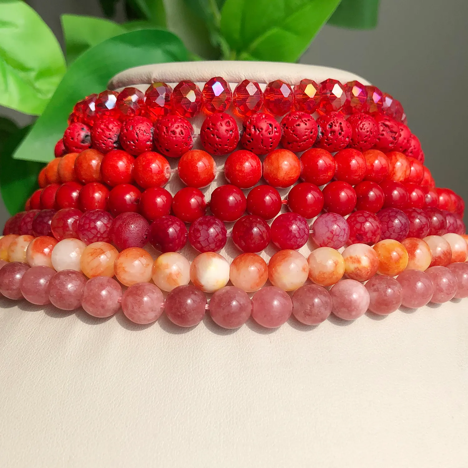 Coral Gemstone Rondelle Beads – Spacer Beads For Jewelry Making, Assorted Colors, 25+ Pieces By Gem-inside