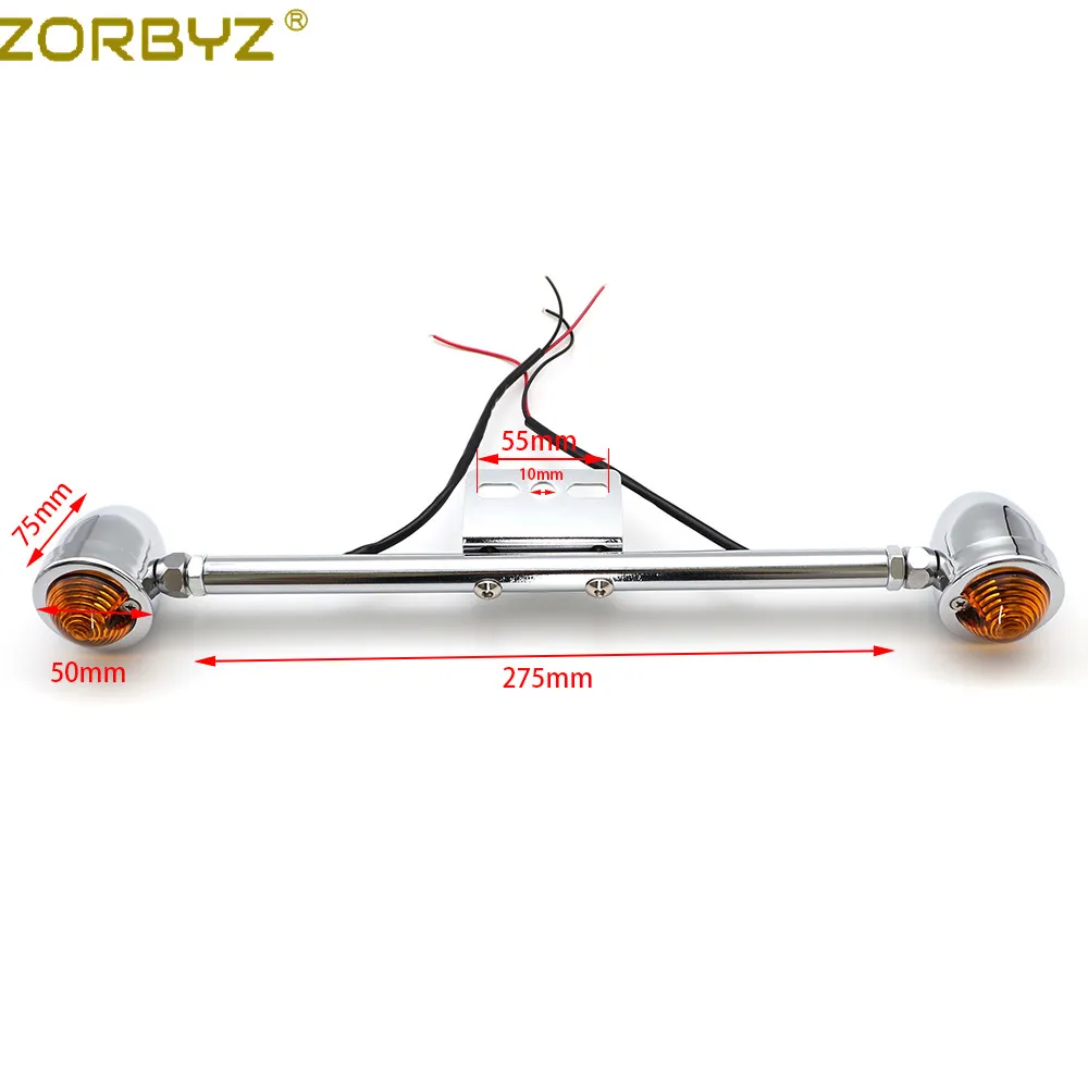 DHgate.com:ZORBYZ Matte Black Metal Motorcycle Turn Signal