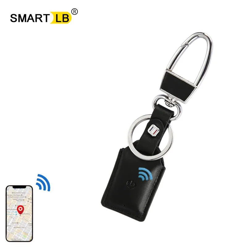 Premium Leather Smart Key Finder Case with Bluetooth Tracker Chain ...