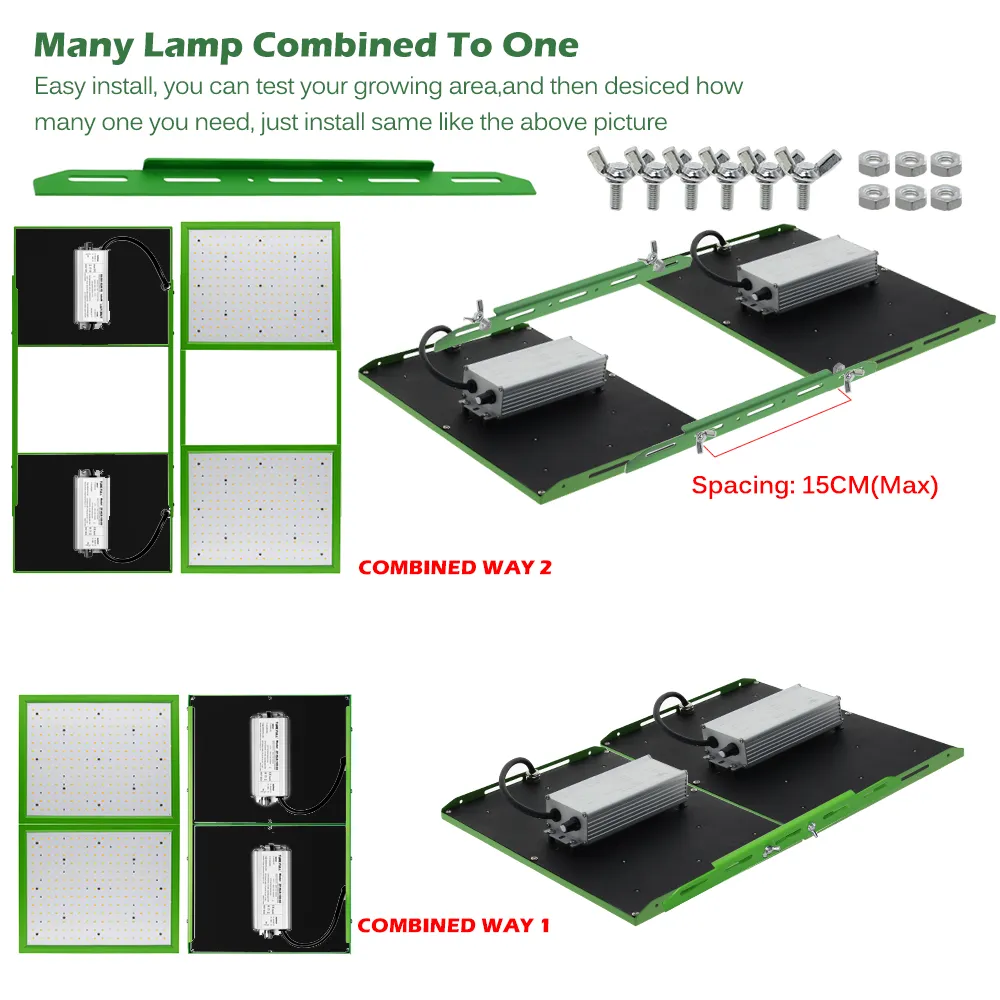 500W 1000W LED Grow Light with Samsung Diodes, Full Spectrum Plant ...