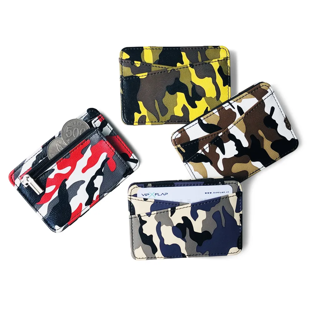 Mens Leather Money Clip Sweatcoin Wallet With Coin Pocket And Credit Card Holder Hot Army Camouflage Mini Money Bag From Annides 10.06 DHgate.Com