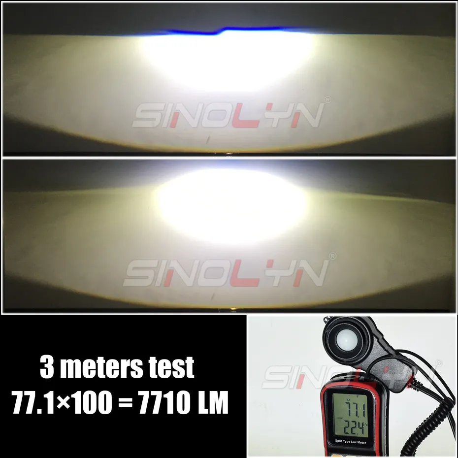 LED Projector Headlight Bulbs 2.0 Inch Bi LED Angel Eyes Mini Projector ...