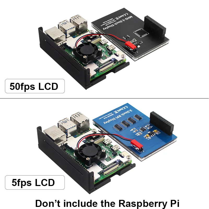 Raspberry Pi 4 Screen Case: 3.5 Inch Touchscreen Display With Aluminum ...