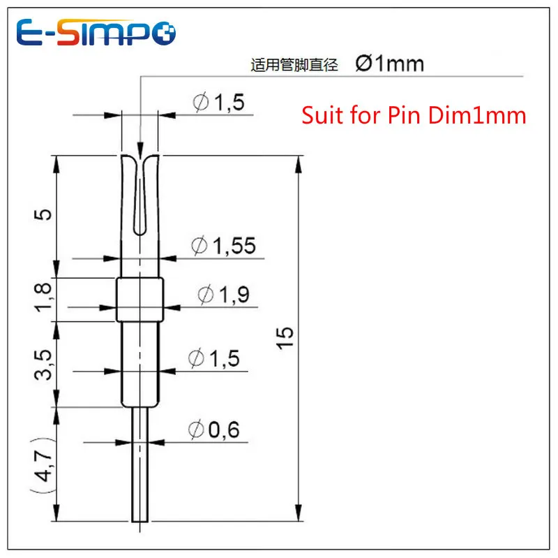 Clock Point Socket Gold-Plated 1mm Female Socket for DB Terminal Connectors - Perfect for ...