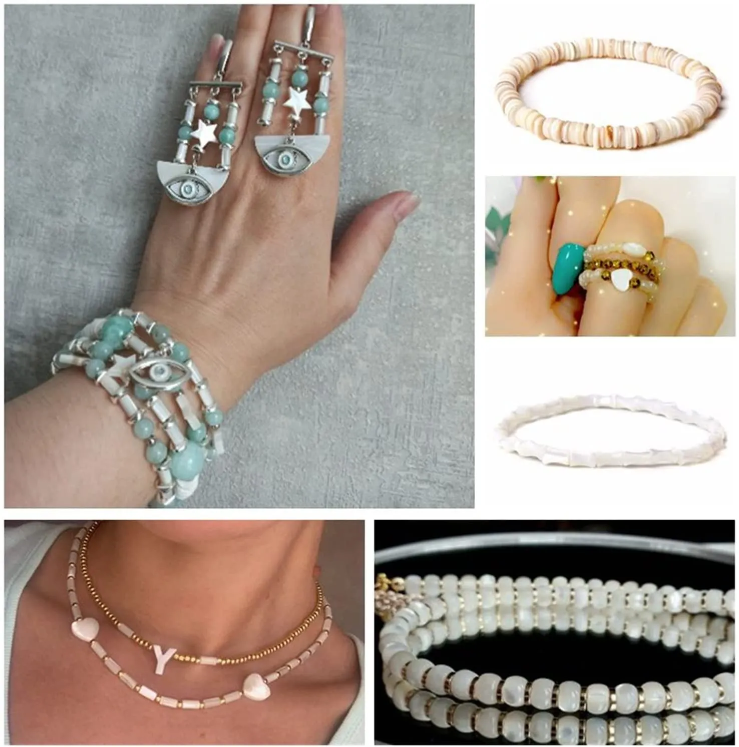 thumbnail image 2 of 12mm Natural White Shell Pearl Faceted Round Loose Beads – 15 Inch Strand 2 of 5