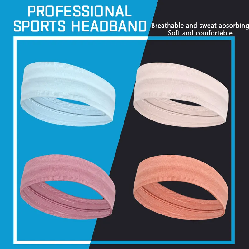 thumbnail interactive-video image 1 of Unisex Stretch Sports Headband - Sweatband For Yoga, Gym, Running - Moisture Wicking 1 of 2