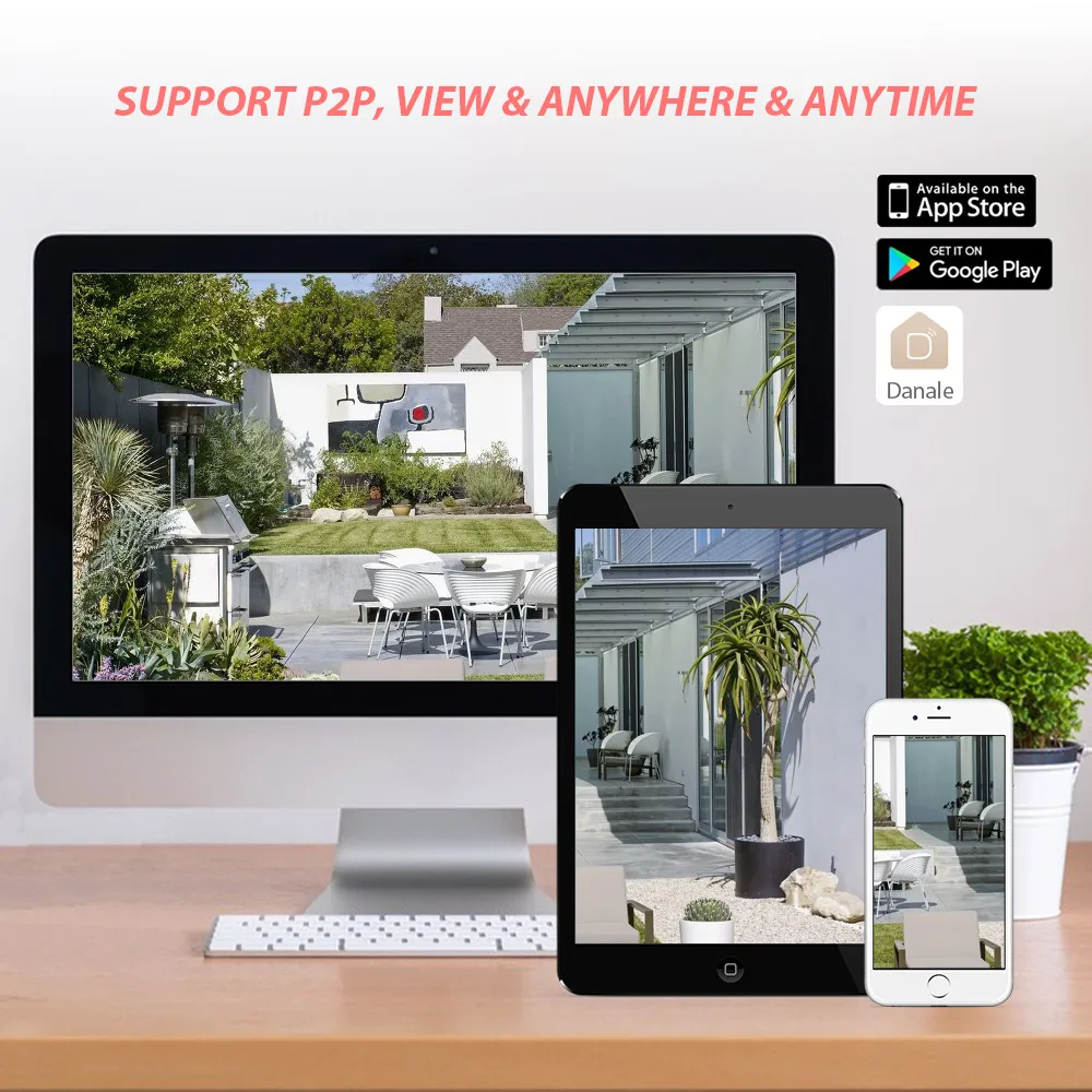 4K Outdoor Security Camera With Two Way Audio &amp; TF... 