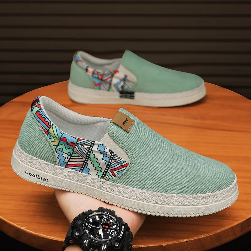 DHgate Beige Canvas Shoes Stylish Casual Cloth Sneakers for Men Shoes Accessories