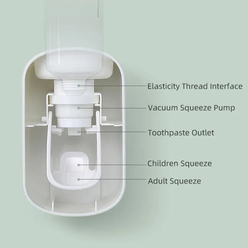 Wall Mount Toothpaste Dispenser & Toothbrush Holder: Automatic ...