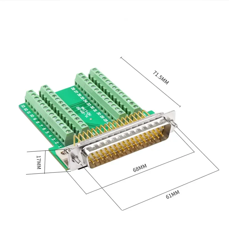 50PIN DB50 Solder-Free Three-Row insulation piercing