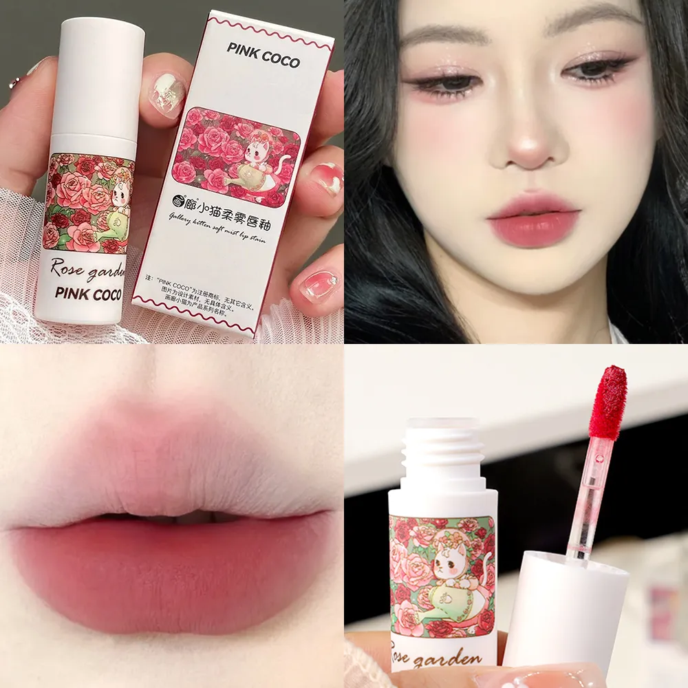 Korean Cosmetics Waterproof Matte Velvet Red gloss for lips with  