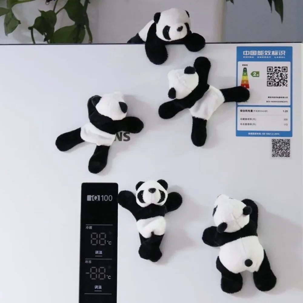 Aimants Réfrigérateur Panda Peluche - Lot De 10 - Décoration Mignonne Pour Cuisine Ou Bureau