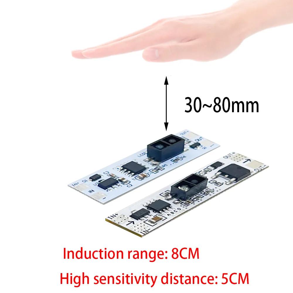 Hand Sweep Capacitive Switch Module DC5V 24V 3A/5A LED Dimmer Short ...