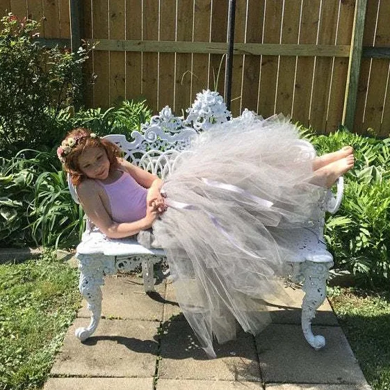 Costume Tutu Girls Grey Tutu Skirt Strappy Tulle Tutu Dress Grey