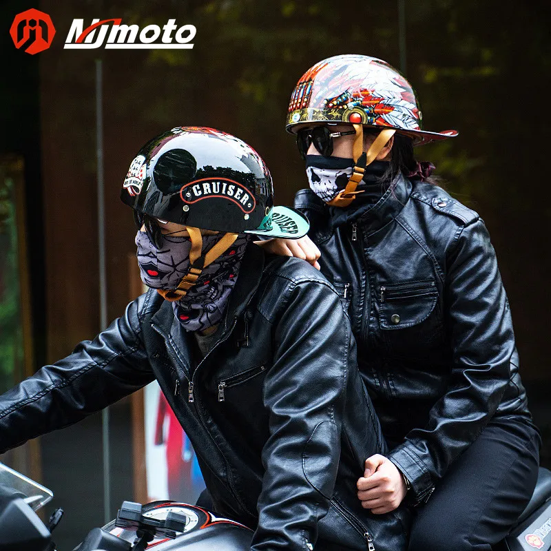 Baseball Style Ball Cap Style Motorcycle Helmet Old Style