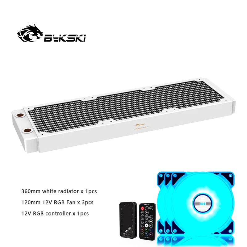 Upgraded Bykski 30mm Ultra-Thin 120/240/360/480mm Red Copper Radiator w ...