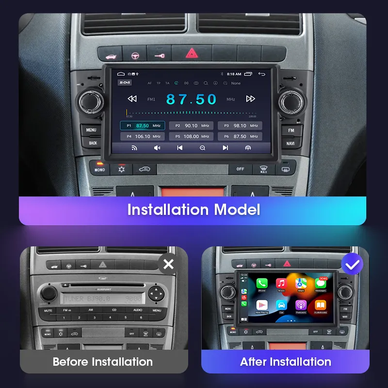 Fiat Punto 2006–2009 | 7 inch Android 13 Autoradio | Draadloos CarPlay & Android Auto