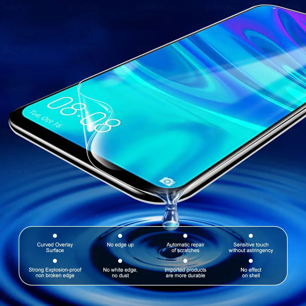 Hydrogel Screen Protector For Huawei P30 Pro – Full Coverage Soft Film – 3 Layer, Anti-Fingerprint