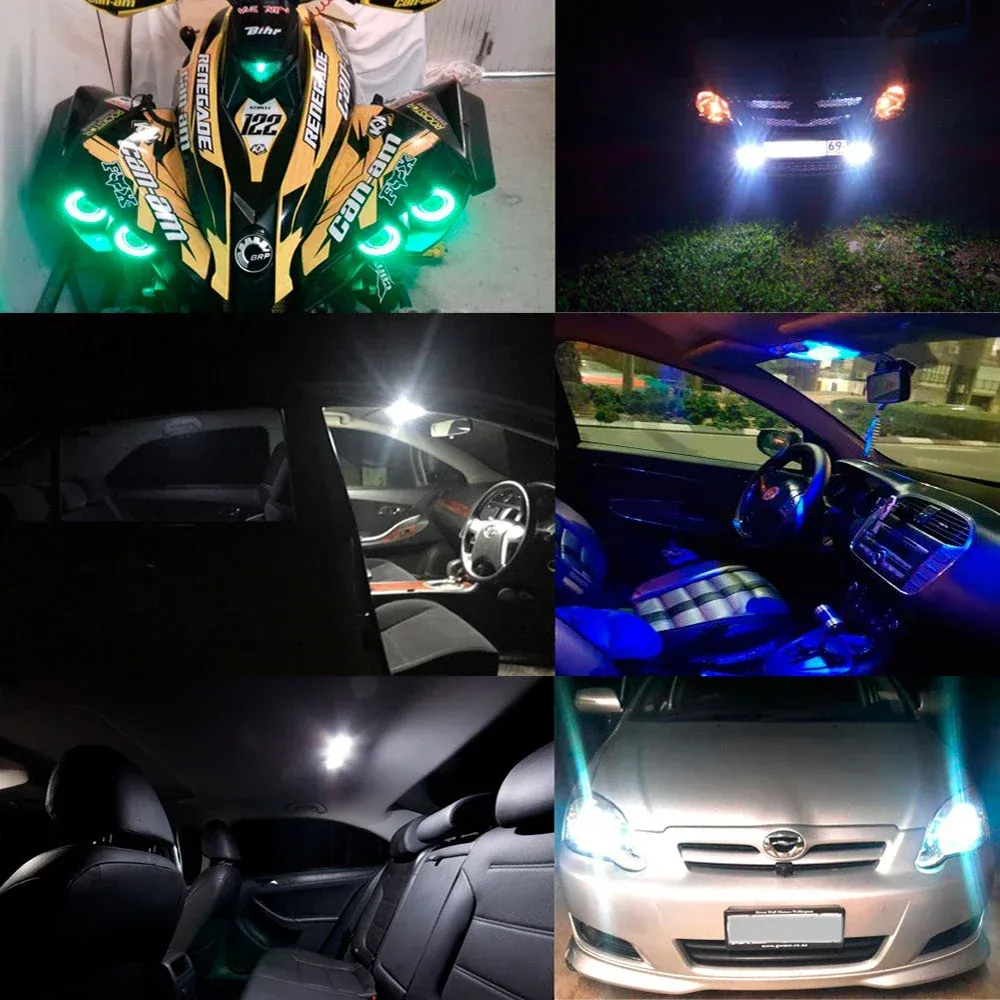 10x blue T10 194 LED Bulbs for Instrument Gauge Cluster Dash