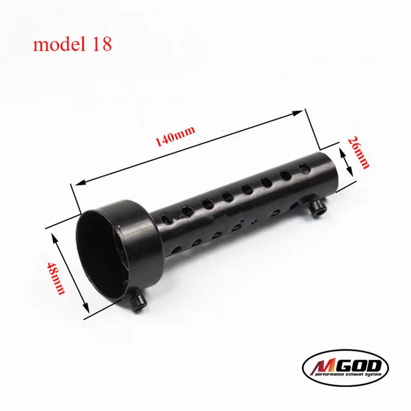 Universal 60mm Motorcycle Exhaust Can Muffler Insert Baffle DB Killer Silencer - Silver Tone