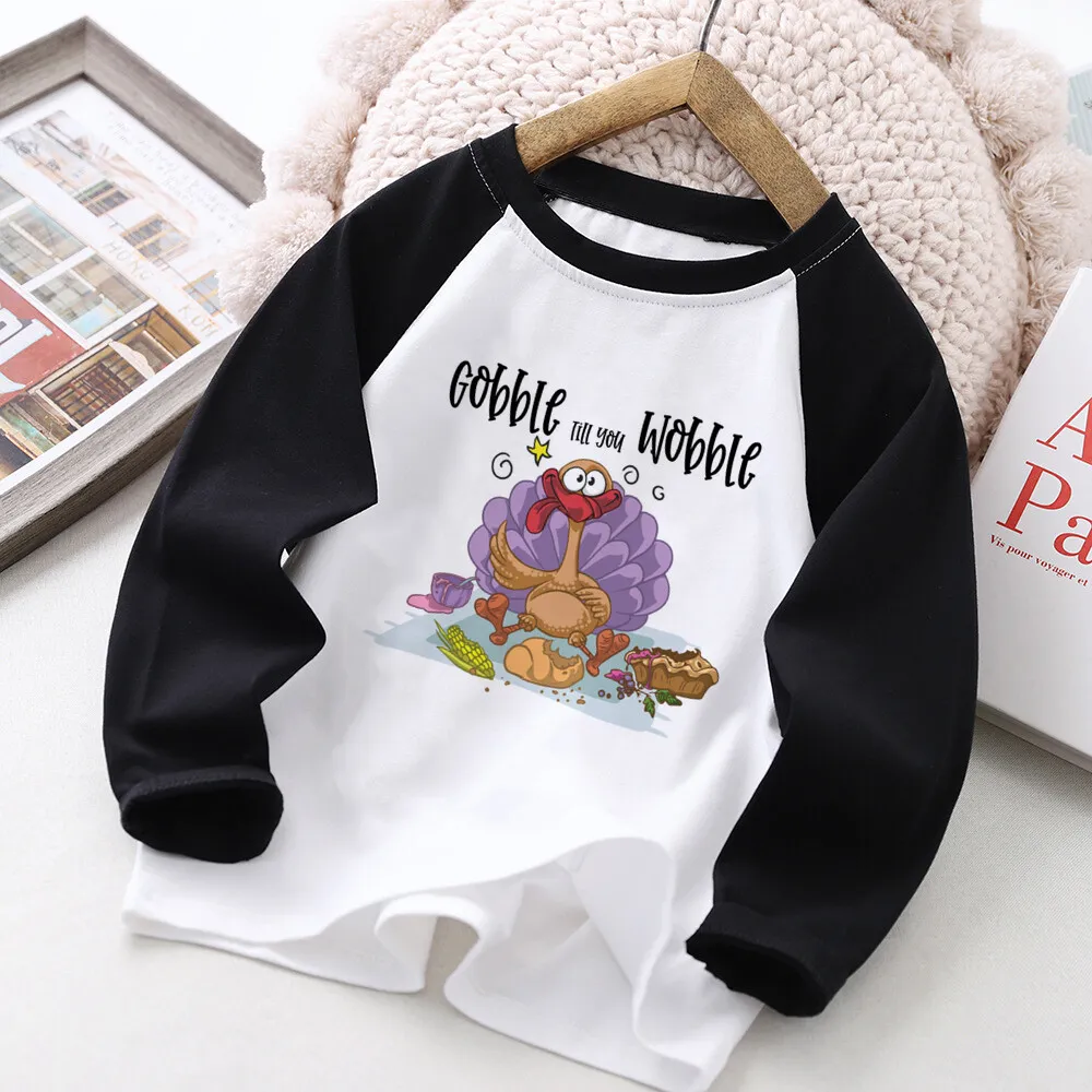 Thanksgiving Baby Shirt Langarm – Coolest Turkey In Town, Raglan Baseball-Tee, 95% Baumwolle, Für Jungen & Mädchen