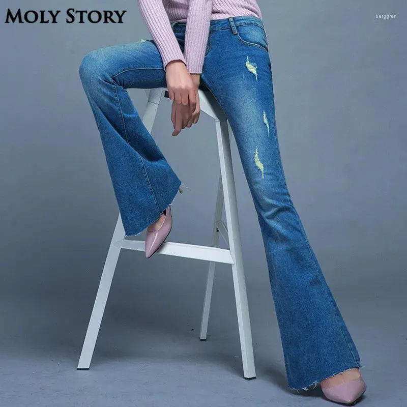 Womens Jeans Fashion Vintage Flare Sexy Ripped Femme Plus Size Hippie Wide Leg Denim Pants Women From Berggren 75.68 DHgate.Com