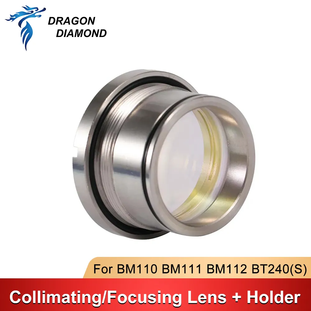 Raytools BM115 Focus Lens Collimator Lens With Holder D37 F100 F150 F200mm For Raytools BM115 Laser Cutting Head Lens