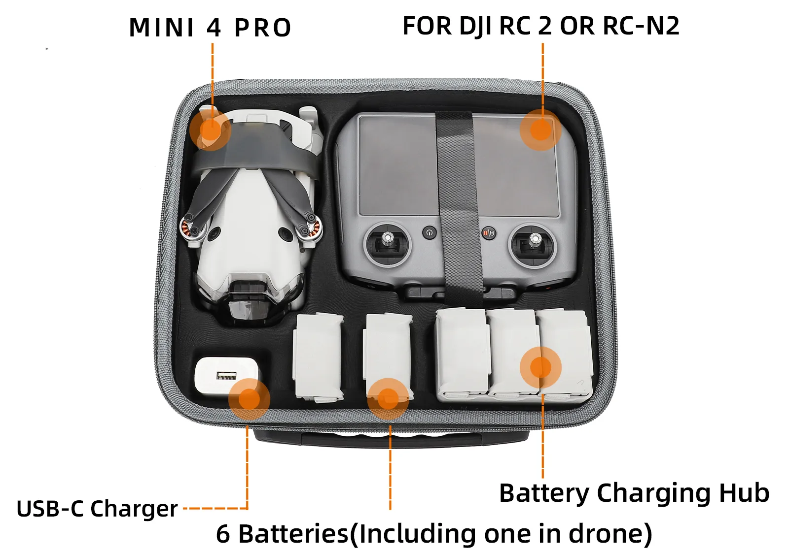 thumbnail image 2 of FPVtosky Waterproof Hard Case For DJI Mavic 4 Pro Fly More Combo, Fits 2 of 13