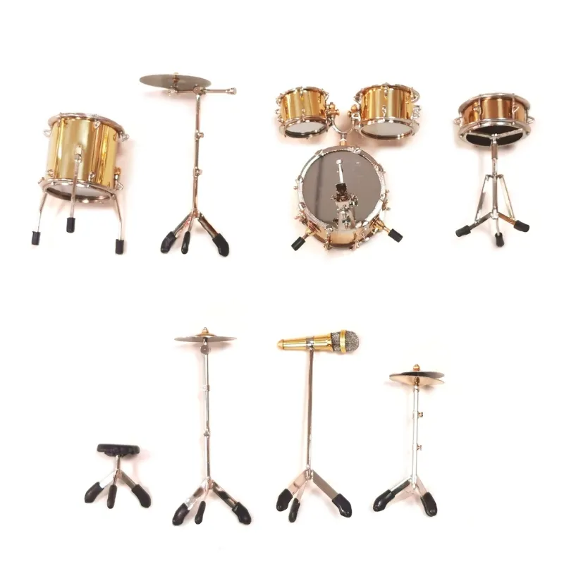 Instrument De Musique Miniature Pour Maison De Poupée - Tambour En PP - Multicolore - Neuf