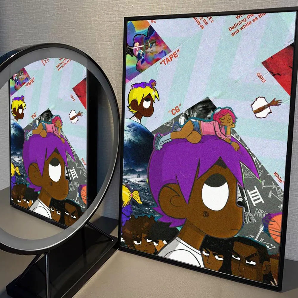 Rapper Lil Uzi Vert Eternal Atake Album Cover Canvas Art Poster And Wall Art Picture Print Modern Family Bedroom Decor Posters Frame-style1 20×20 inch (50×50cm