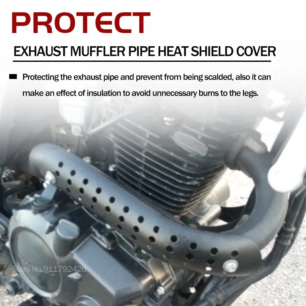 Motorcycle Exhaust Heat Shield Cover Protector Guard... From Ddmyjun ...