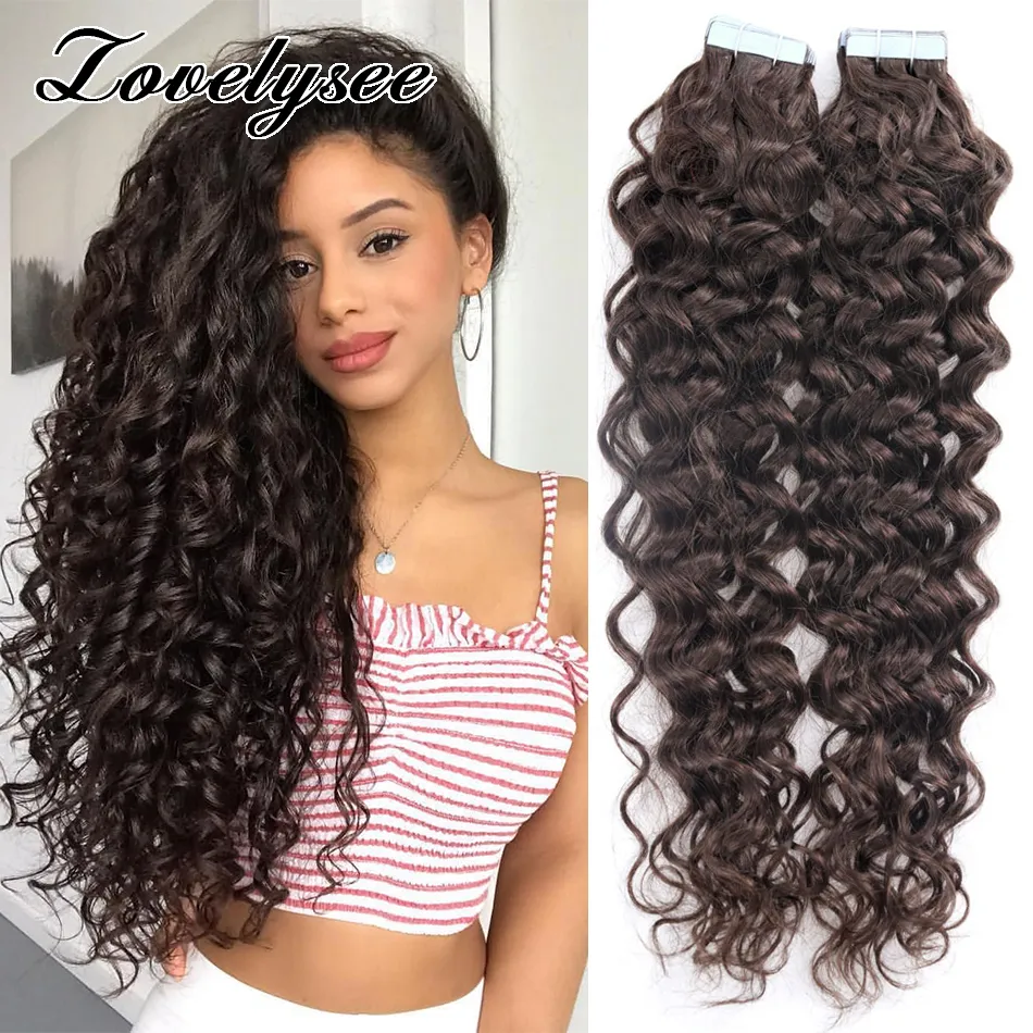 Water Wave Tape In Hair Extensions 100% Human Hair | DHgate display picture 1