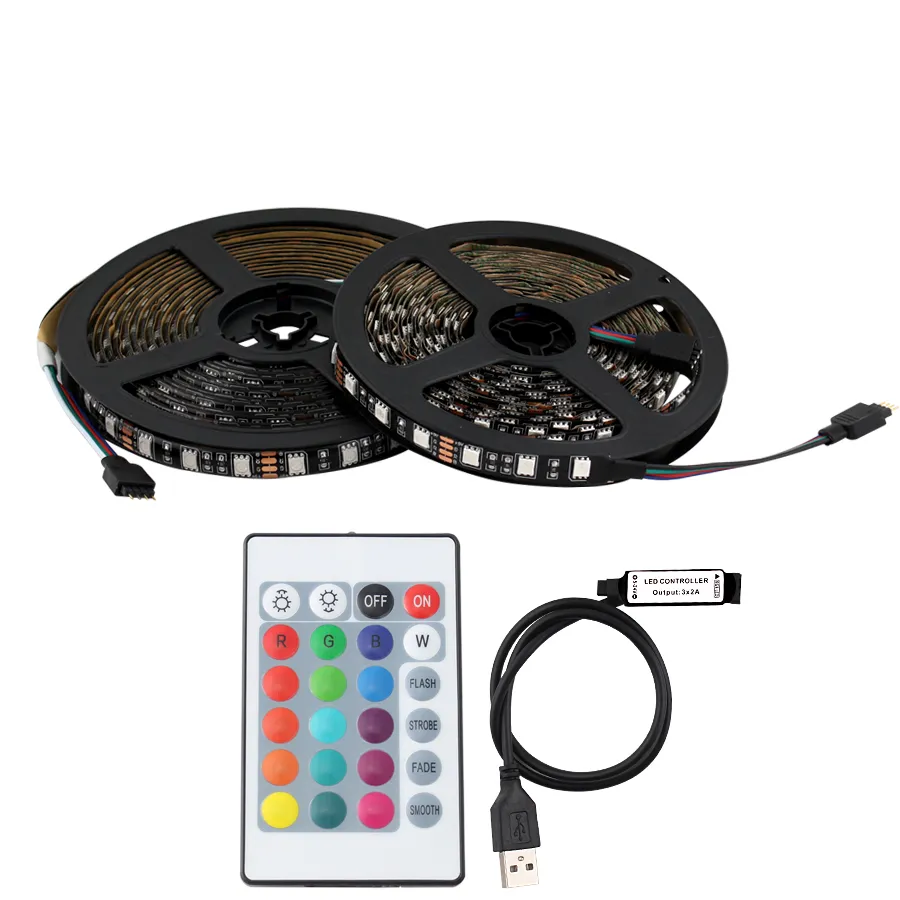 5V RGB LED Strip Light USB 5V PC TV Backlight 5050 Diode Ribbon 50cm to ...