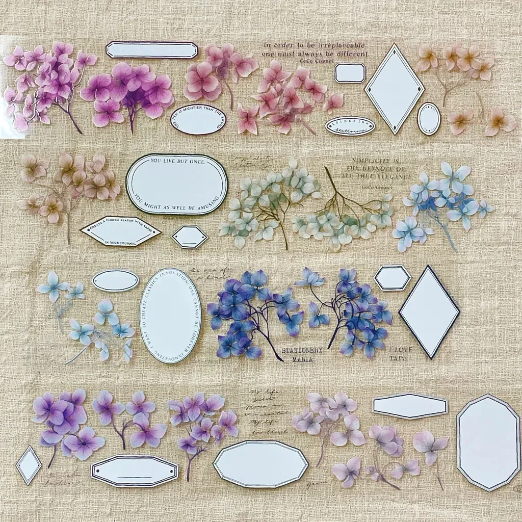 Wholesale Vintage Preserved Flower Washi PET Tape For DIY Card Making ...