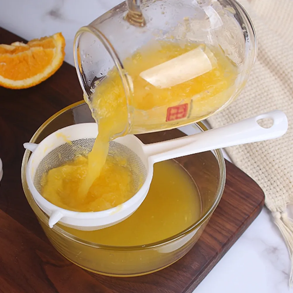 Orange Juice Pulp Strainer Hand Held Strainer Plastic Flour Filter