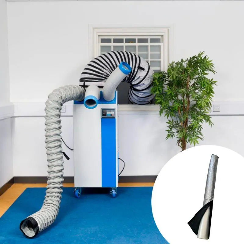 Draagbare airconditioner slanghoes, draagbare AC-slangkanaalventilatie isolatiemouw AC-slang geïsoleerde hoes wrap voor 5 en 5,9 diameter AC uitlaatslangen buis voor warmtevermindering