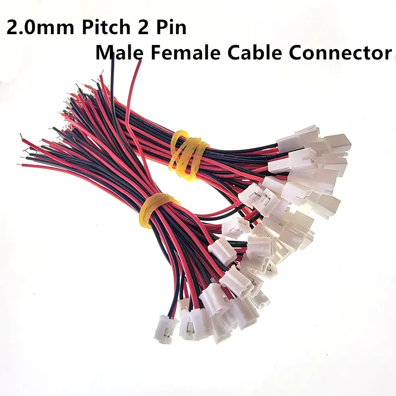 DHgate.com:10 Pairs 2 Pin JST PH 2.0mm Pitch Male & Female